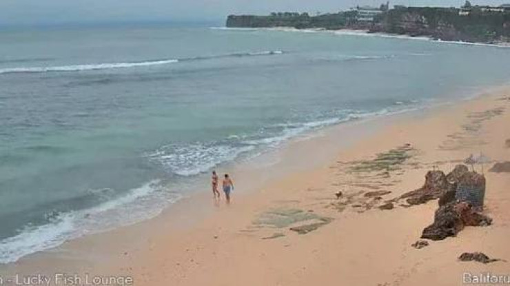 Something strange was captured by a webcam on one of the beaches on the island of Bali