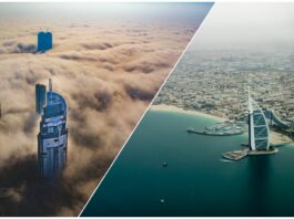 Рівень тривоги "помаранчевий": небо над Дубаєм стало чорним (Відео)