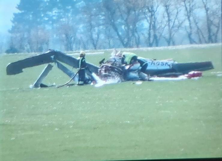 The plane crashed in front of children near the UK's largest aviation museum